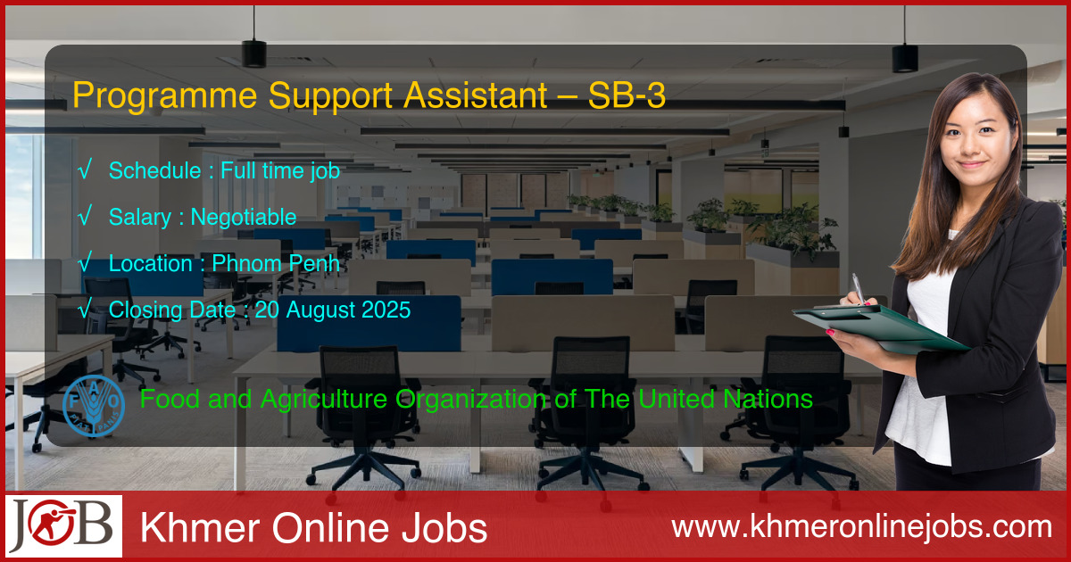 Programme Support Assistant – SB-3 for Food and Agriculture ...