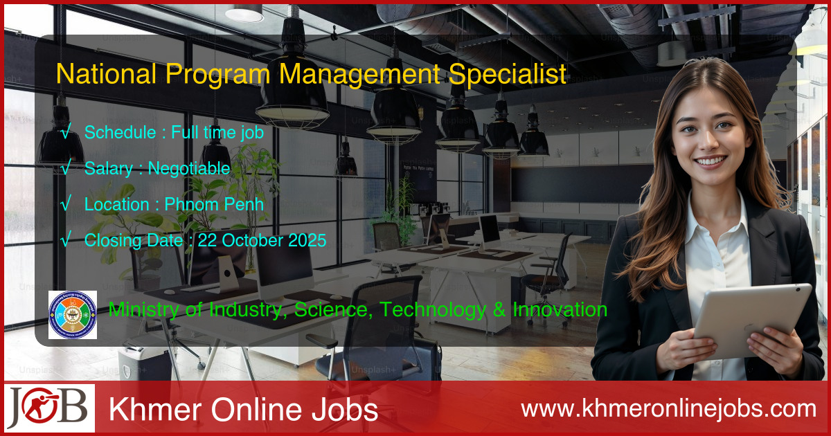 National Program Management Specialist for Ministry of Industry ...