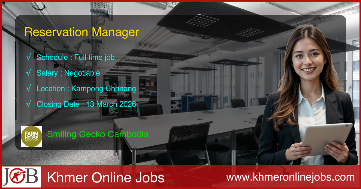 Reservation Manager for Smiling Gecko Cambodia