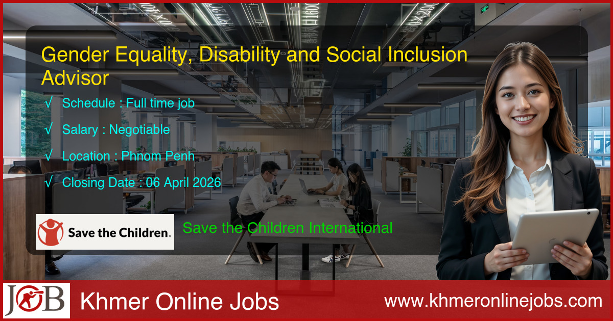 Gender Equality, Disability and Social Inclusion Advisor for Save the ...